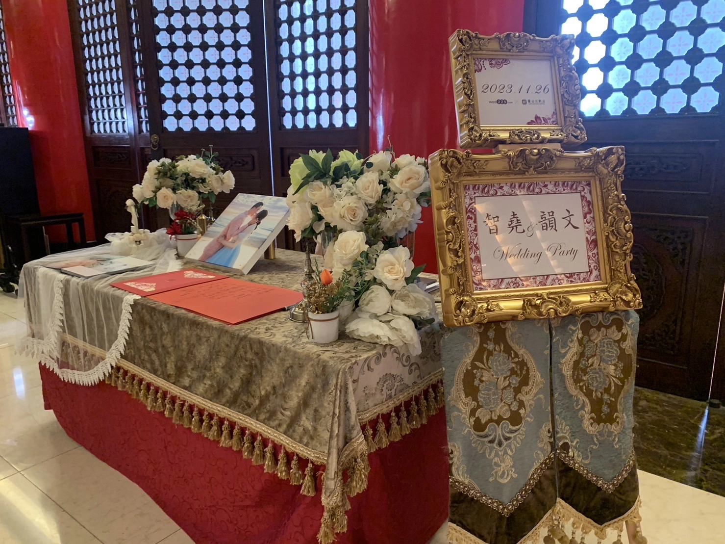 迎賓接待桌婚禮佈置