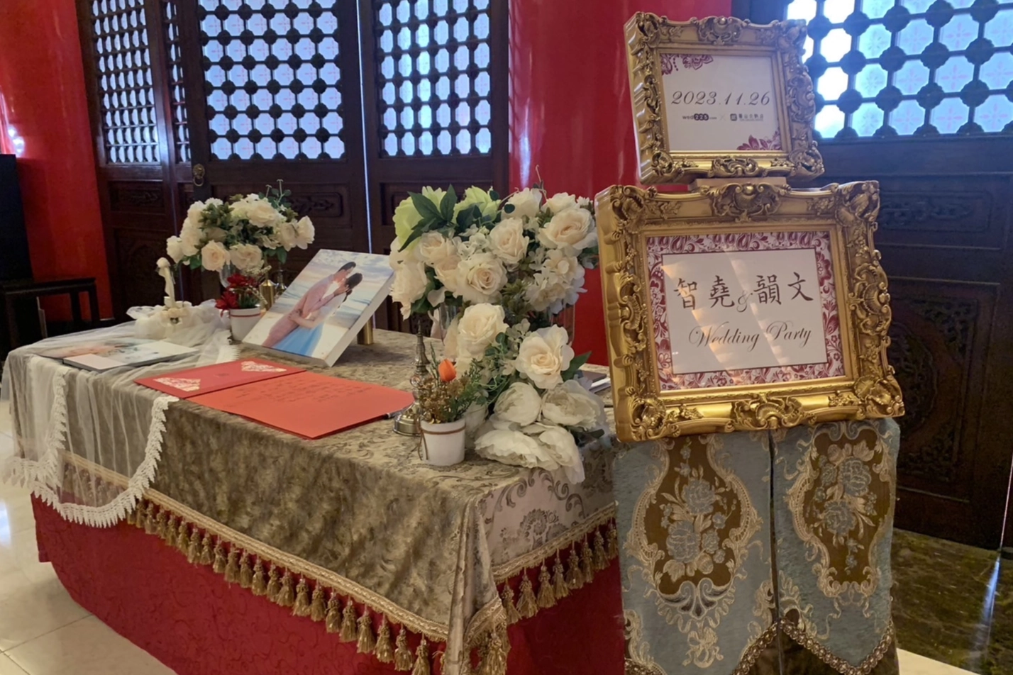 迎賓接待桌婚禮佈置